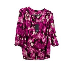 Jones New York Petite Large Pink Blouse